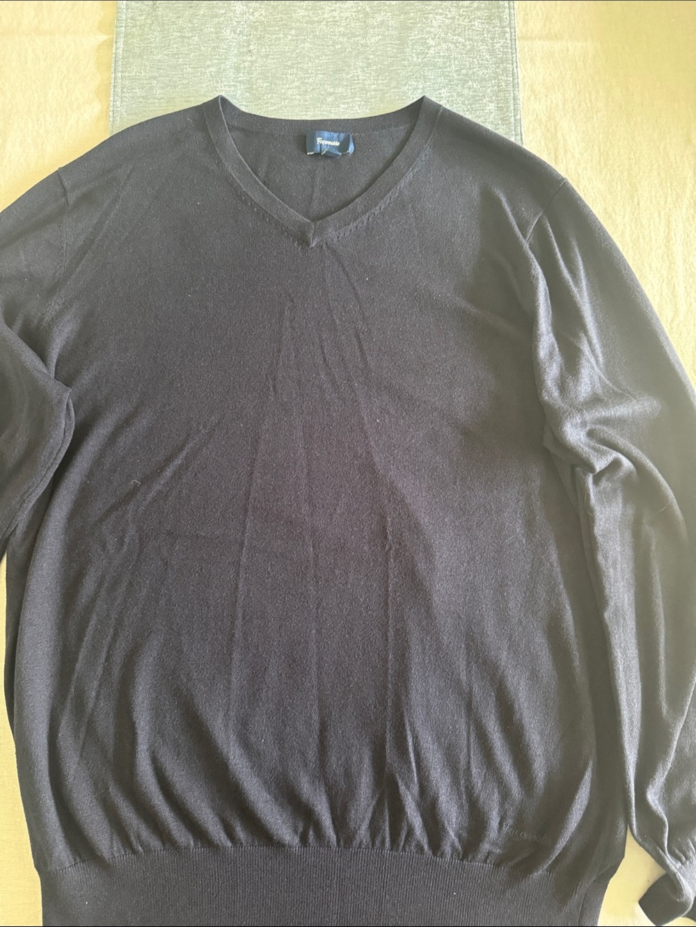 Men's Black V-Neck Sweater